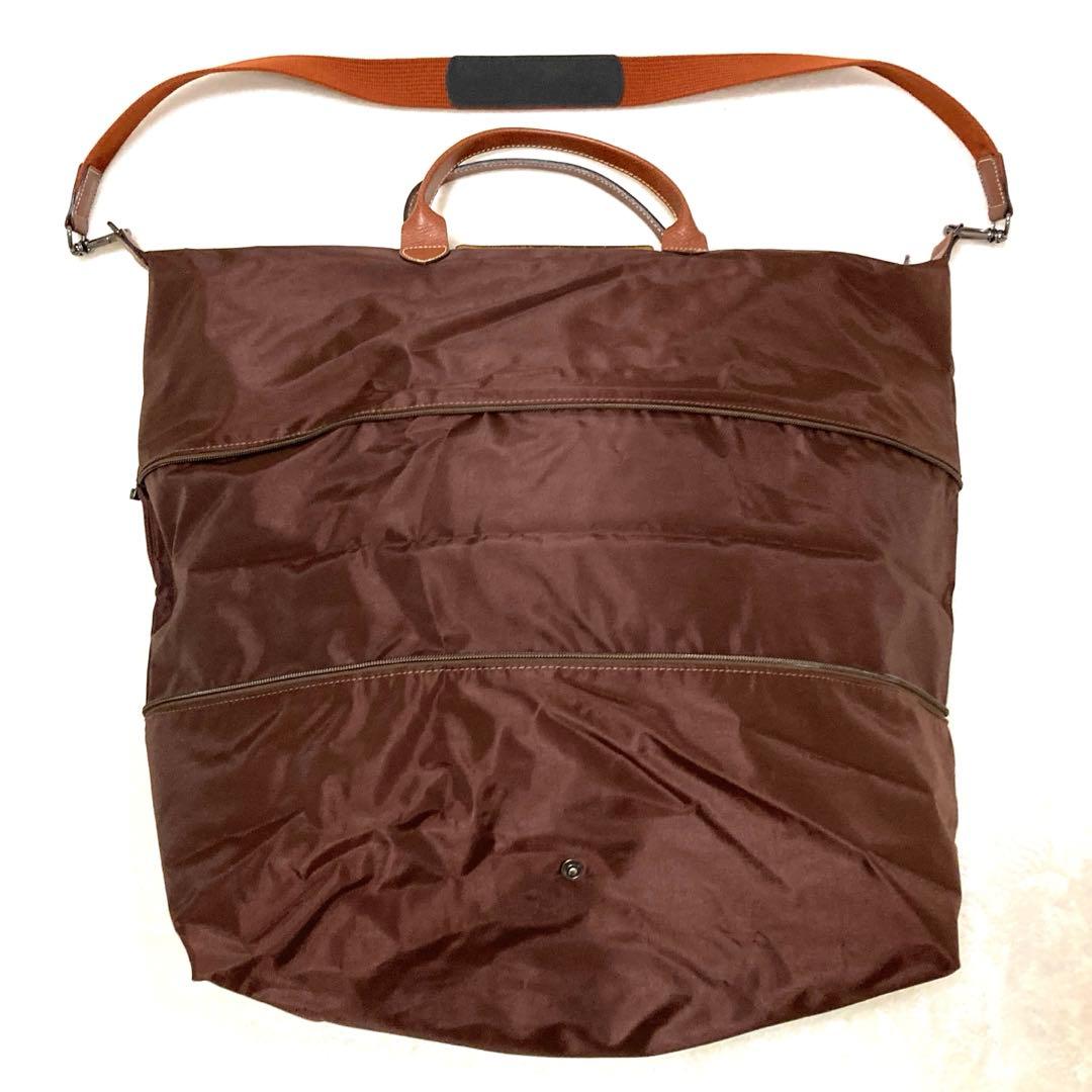 ロンシャン ルプリアージュ イクステンサブル ボストンバッグ 3way ブラウン
