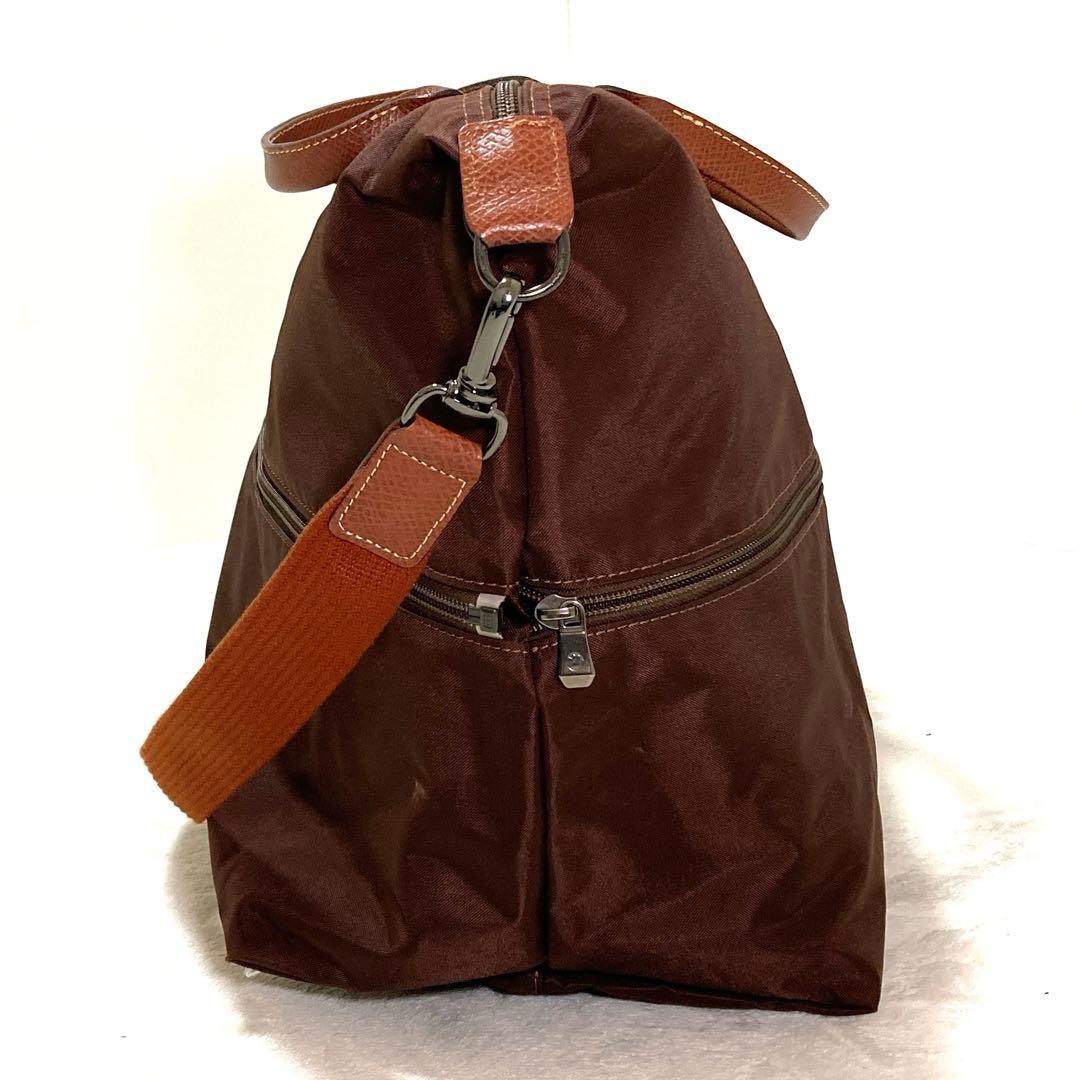 ロンシャン ルプリアージュ イクステンサブル ボストンバッグ 3way ブラウン