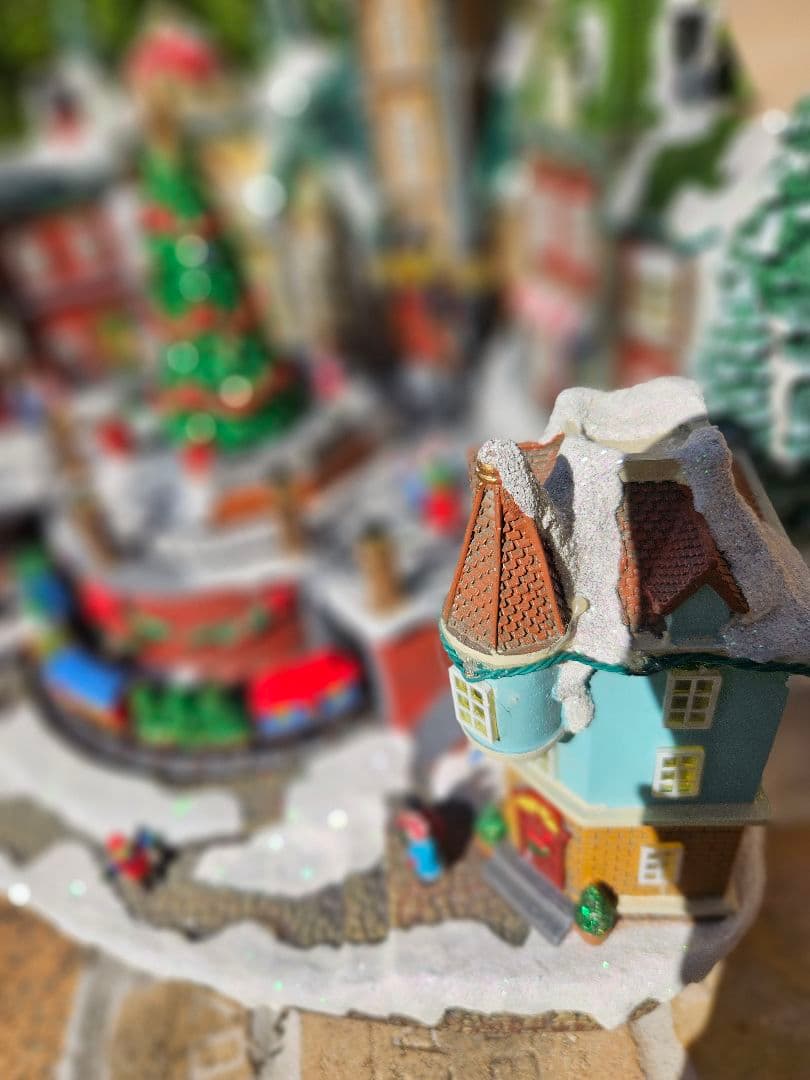 希少　クリスマス　ジオラマ　オブジェ　イルミネーション　クリスマスソング