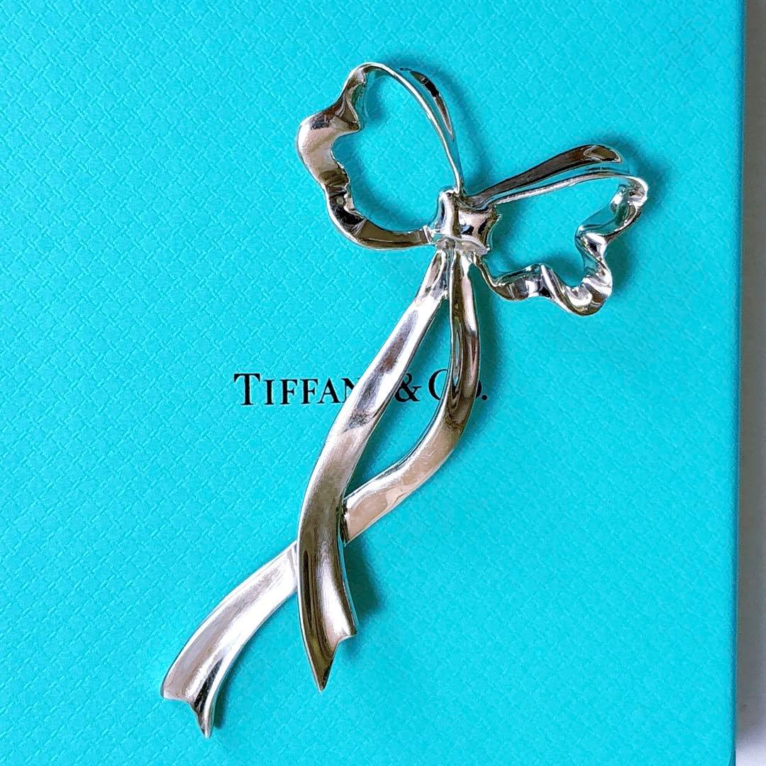 ティファニー　リボンブローチ　ラージモデル