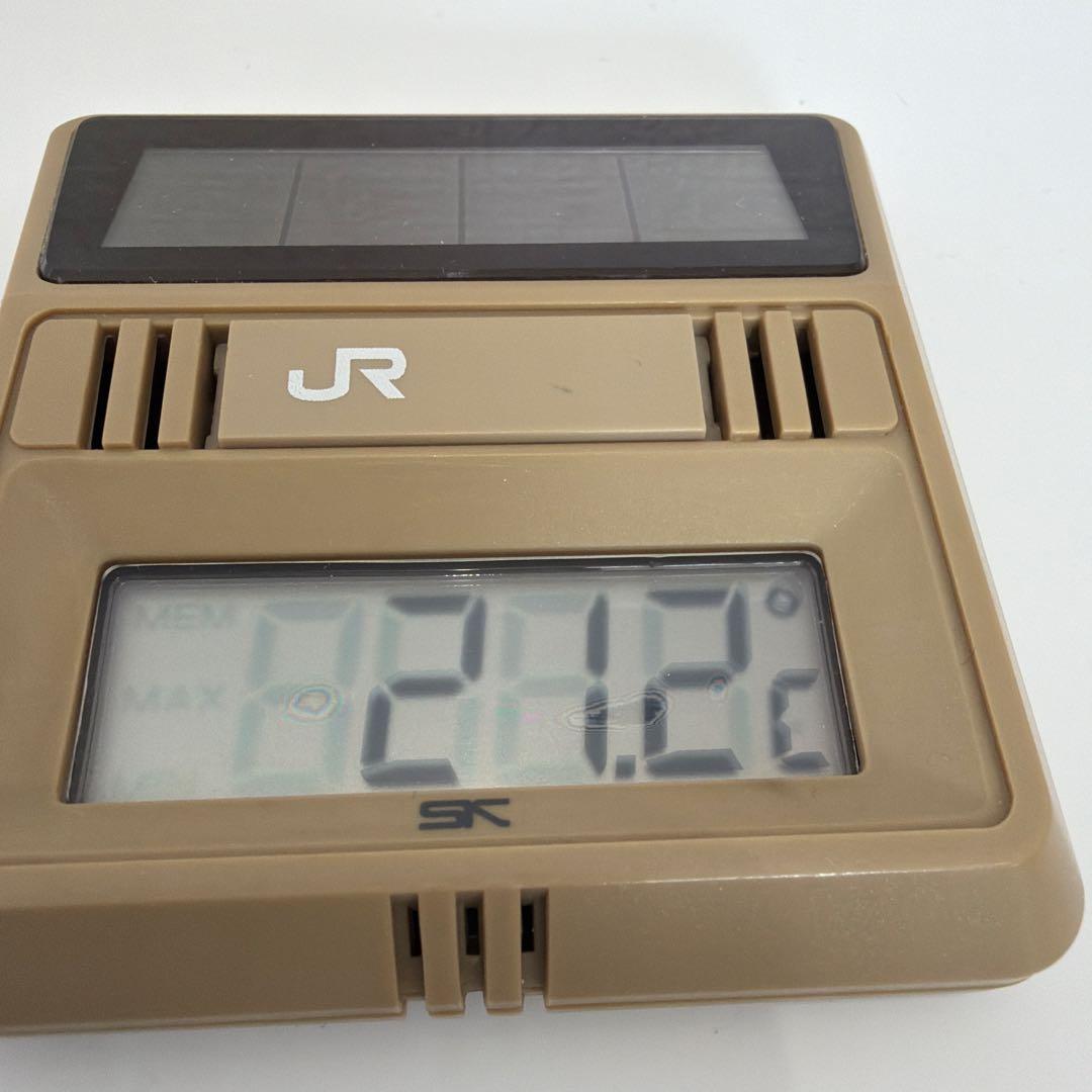 ＪＲ　鉄道 ソーラー デジタル 温度計　【希少・レア品】