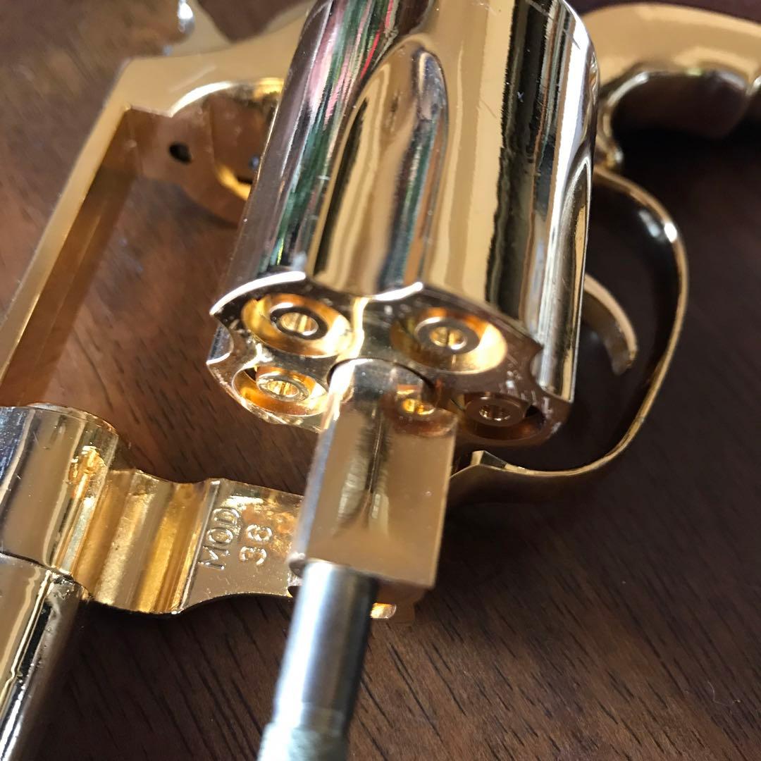 美品❗️コクサイS&W Ｍ３６　24kメッキ　ゴールド　モデルガン