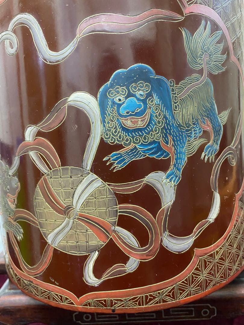 筆筒 文房用品 中国 唐物 漆器 書道 清朝