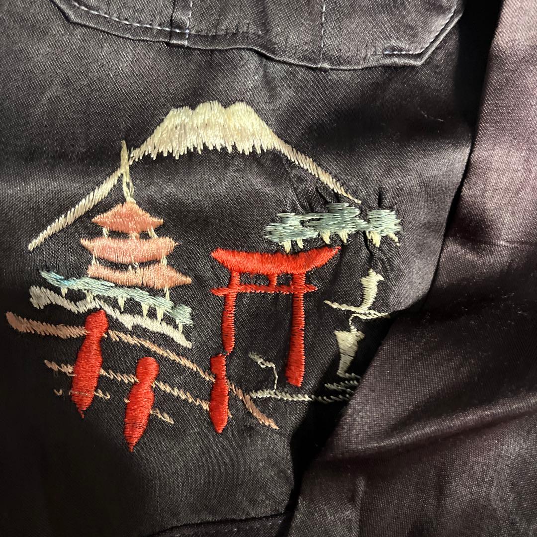 サテン　ビンテージ　古着　30s スカシャツ