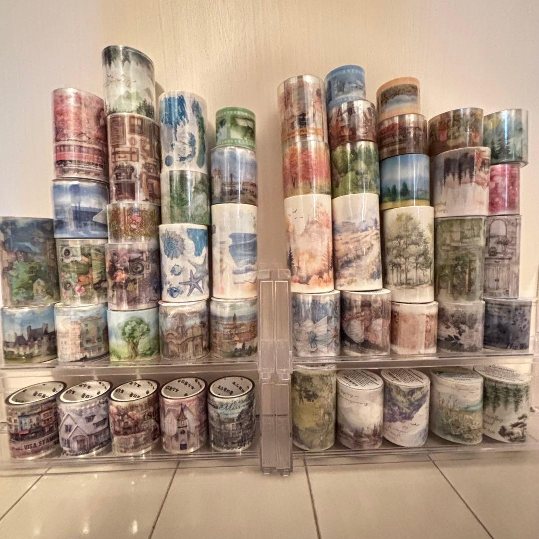 58点セット　海外マスキングテープ　大量まとめ売り　マステ　シール　pet 手帳