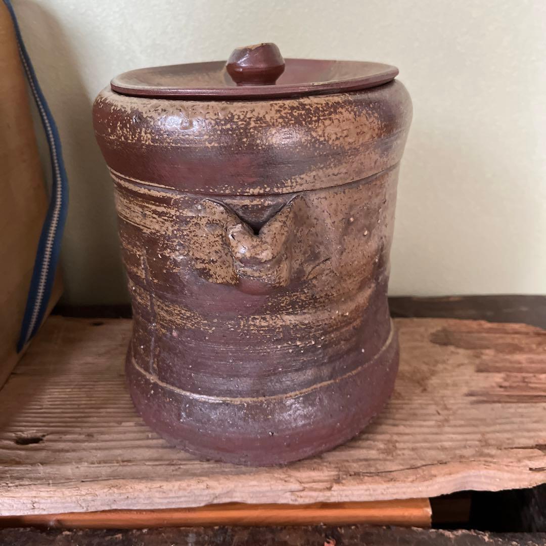 古備前水差し 茶道具 木箱付　極書　江戸時代　ー茶碗　茶室　茶杓