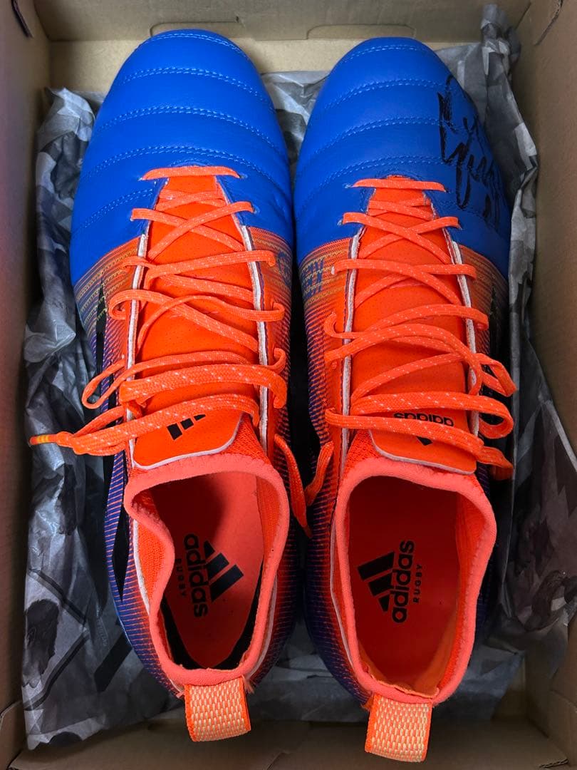 【新品未使用・サイン入】アディダス ラグビースパイク カカリXケブラー2 SG