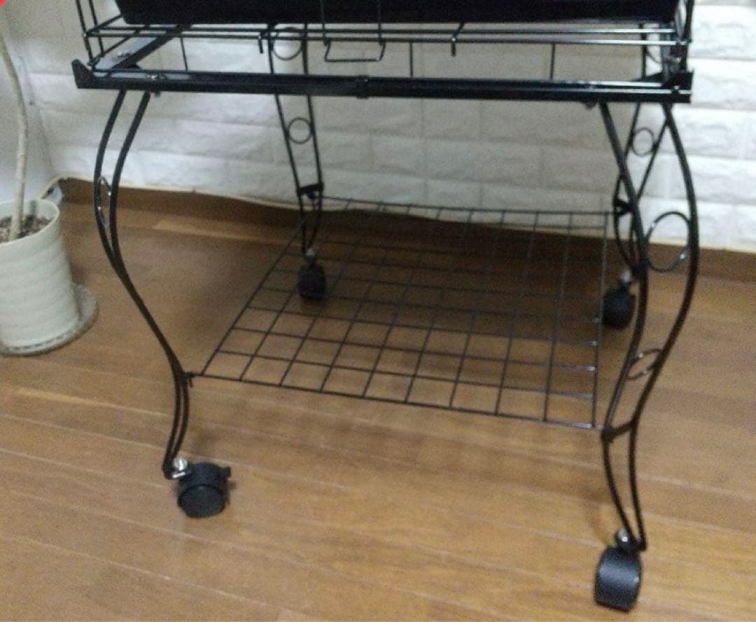 アーチ型金属製鳥かご キャスター付き