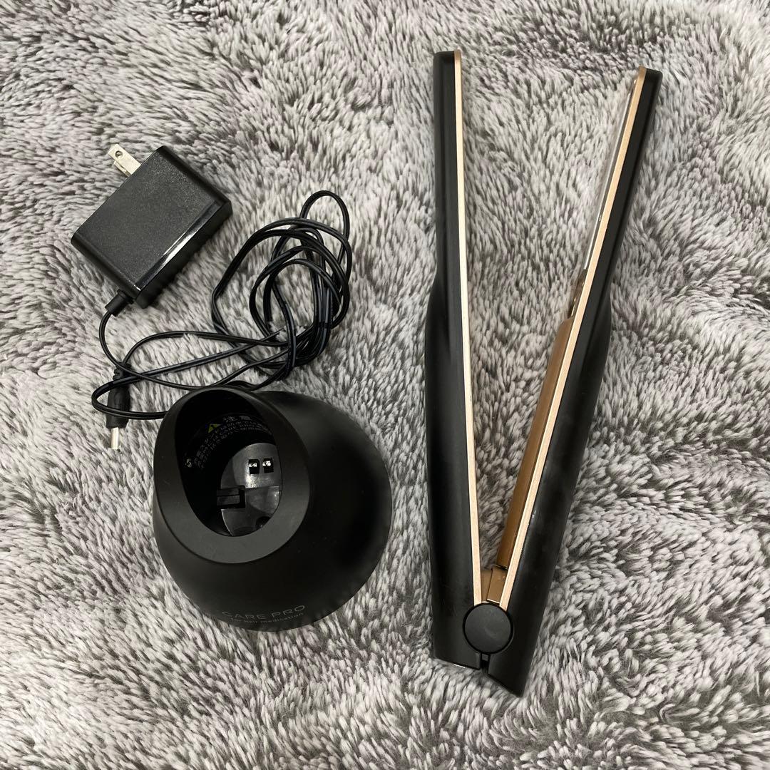 CARE PRO ヘアアイロン ブラック 充電スタンド付き