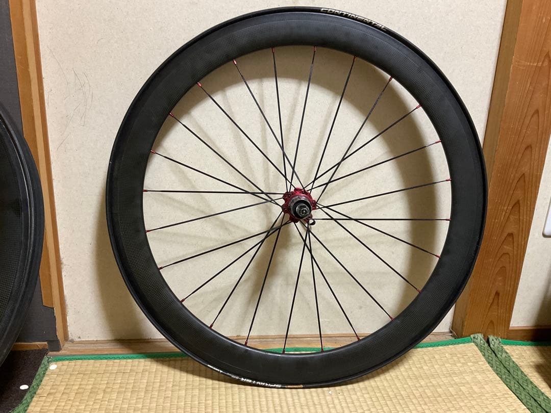 カーボンホイール　フロント/リア　50mm リムブレーキ