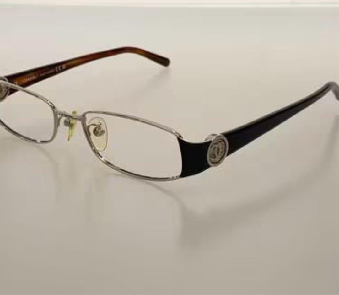 CHANEL シャネル 2105T メガネ 眼鏡 フレーム シルバー ブラック