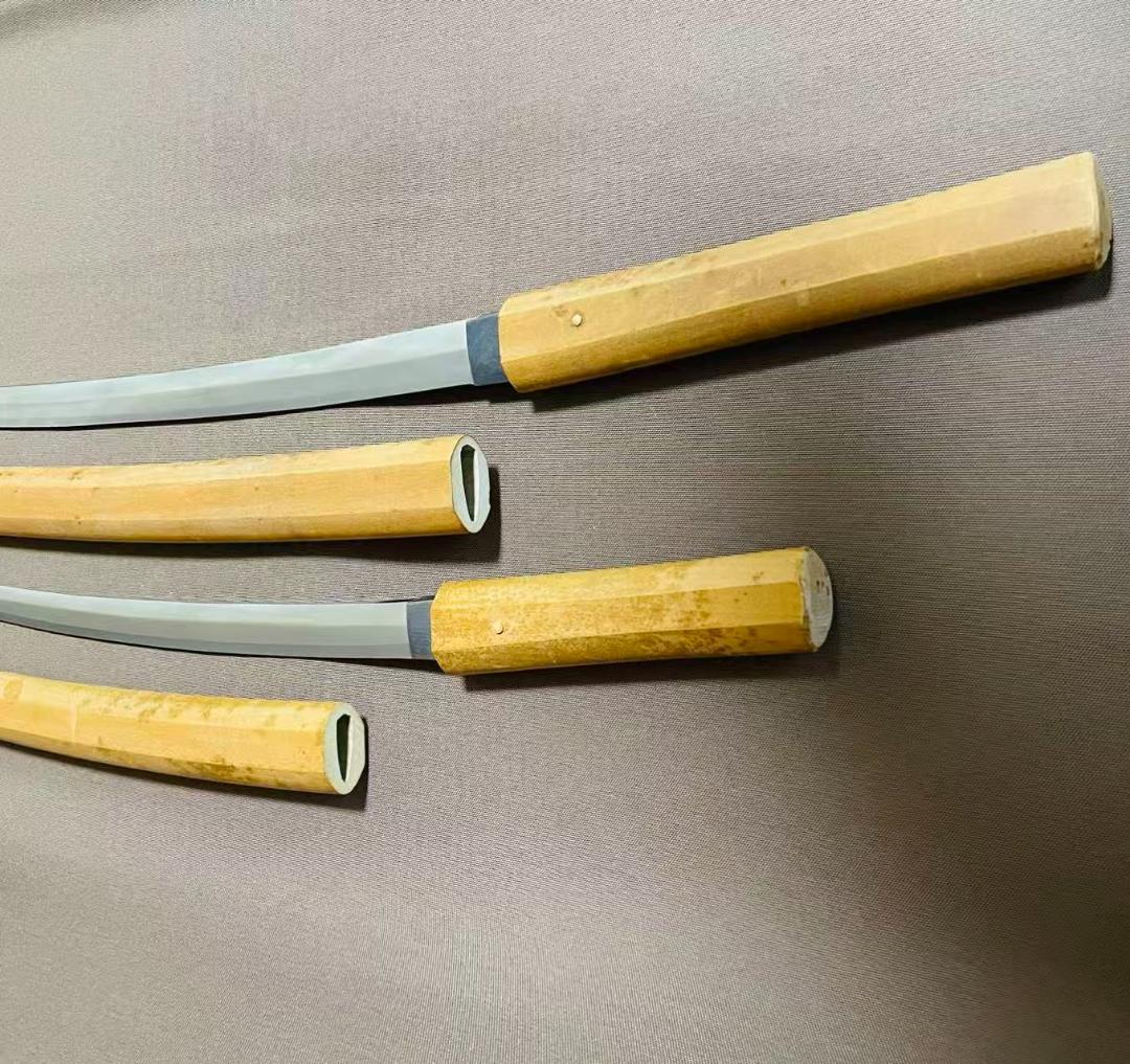 模造刀　居合刀　白鞘　2本セット　打刀　脇差　コレクション　インテリア （刀9）