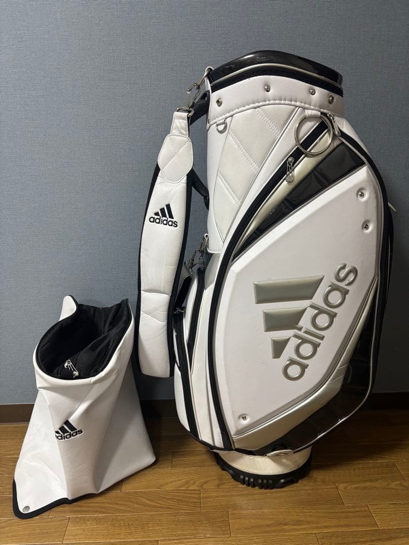 adidas ゴルフ　キャディバッグ ホワイト/ブラック　アディダス