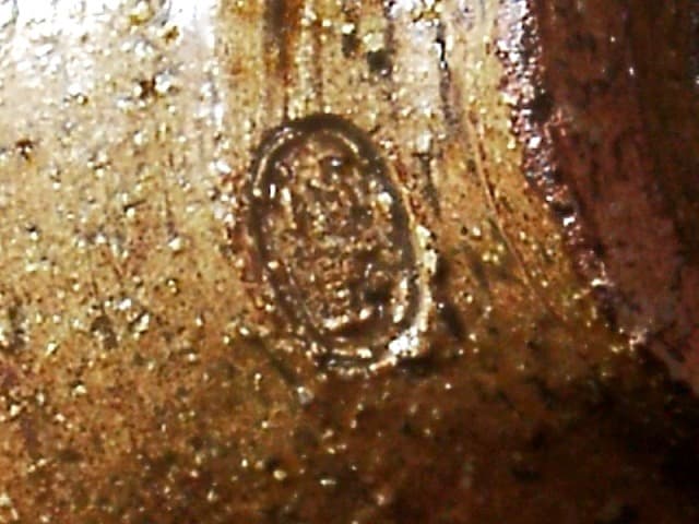 京焼・清水焼　作者不明　清窯：銘　古伊羅保　茶碗　無傷　共箱　古物。