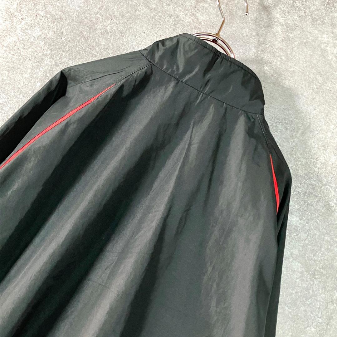 asics　ウィンドブレーカー　セットアップ　ブラック　ボタン　防寒　ロゴ　刺繍