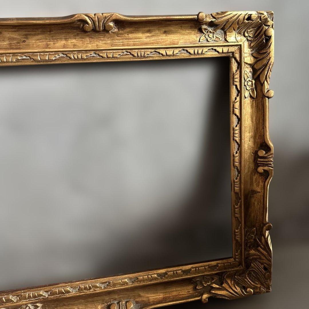 瞬間的お値下げ‼️ゴールド装飾フレーム 木製ヴィンテージ額縁