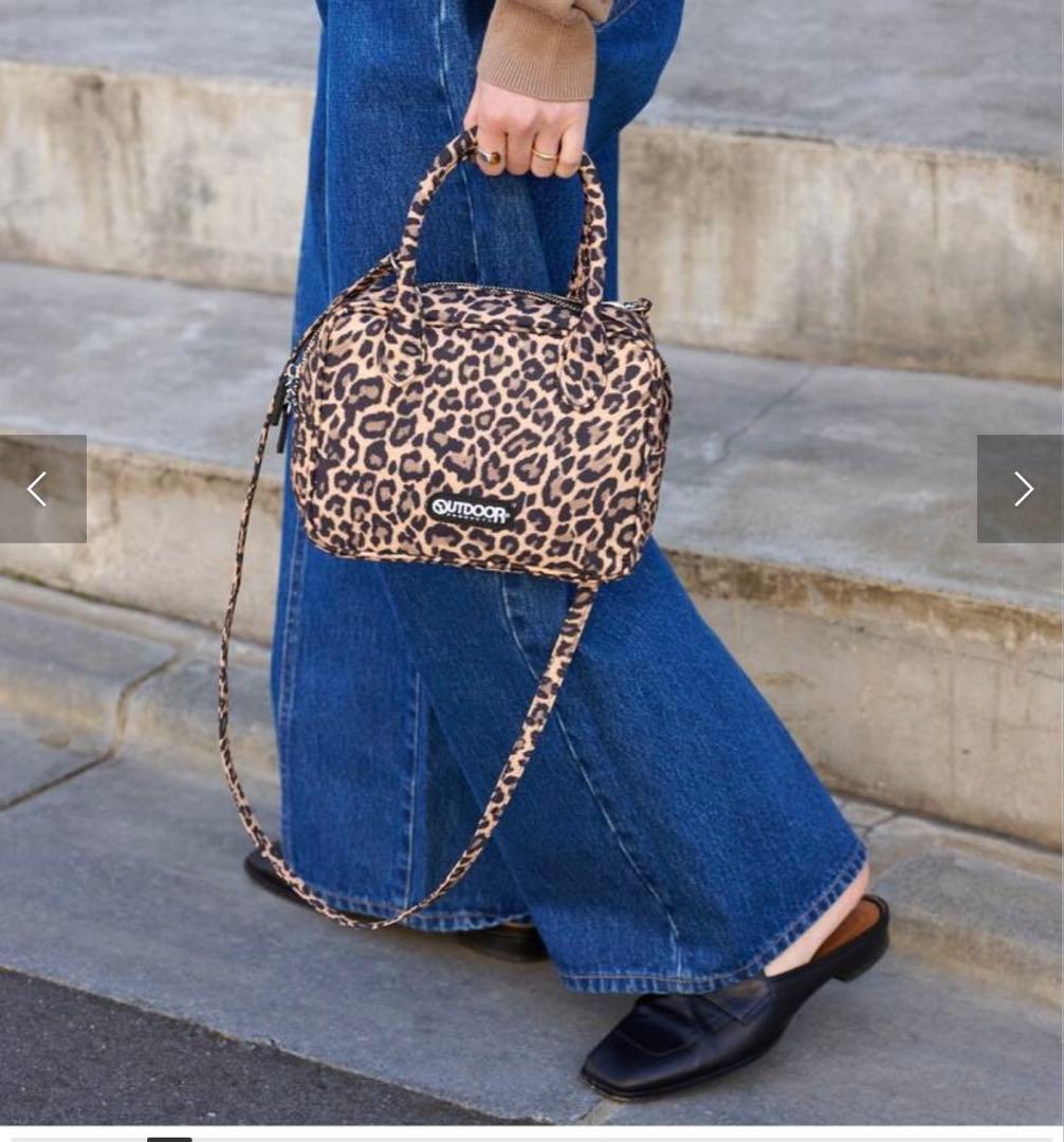バッグ OUTDOOR PRODUCTS 2WAY CUBE BAG LEOPARD