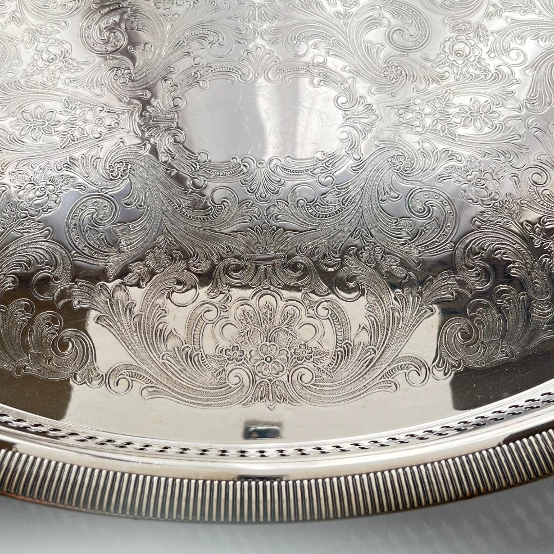 【RODD】ギャラリートレー オーバル型 47cm 【シルバープレート】 大盤