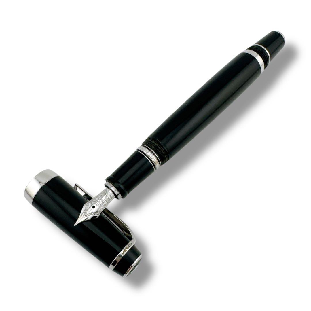 モンブラン ボエム 万年筆 ペン先14K ブラック シルバー インクなし