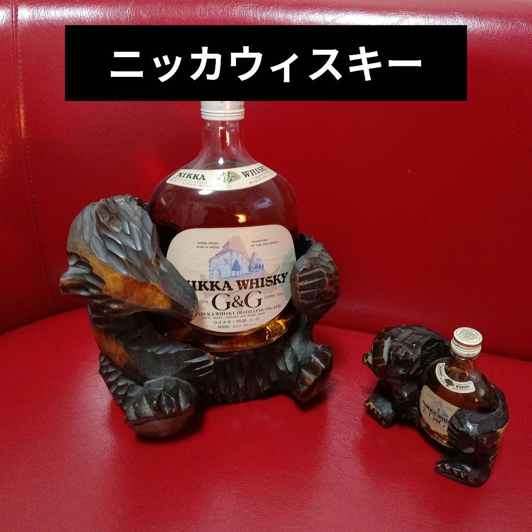 木彫り熊ニッカウイスキー G&G 760ml & ミニボトル50ml