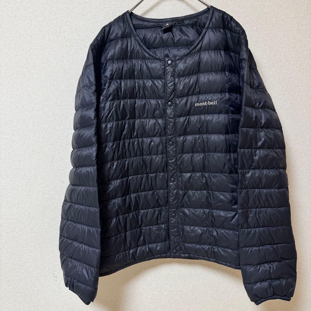 【美品】モンベル　スペリオダウン ラウンドネックジャケット Mサイズ ブラック