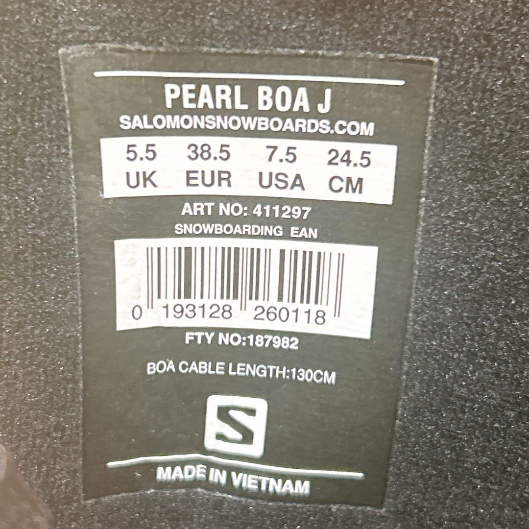 【未使用タグ】サロモン スノーボードブーツ PEARL BOA J 24.5cm
