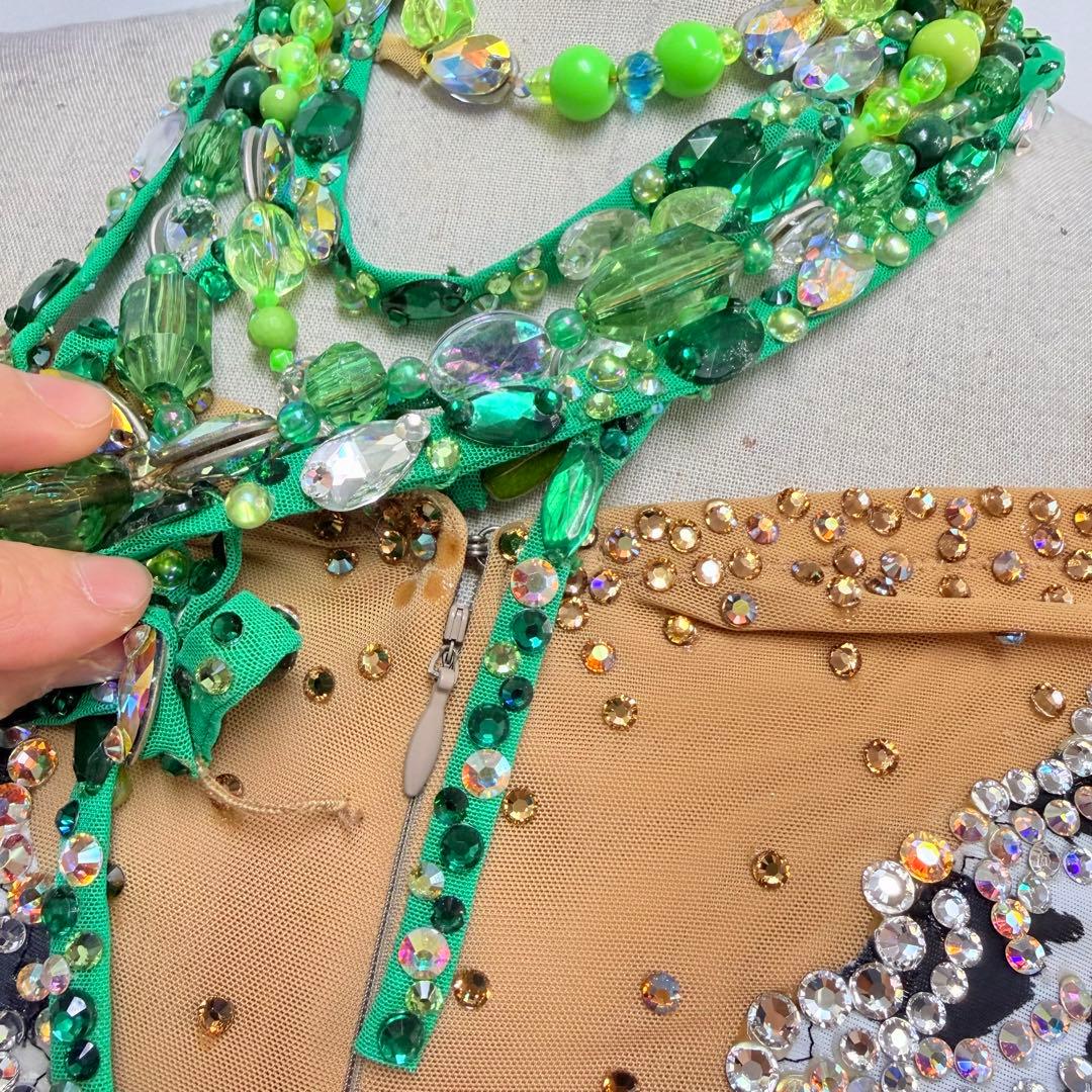 6306★オーダー/S /ゼブラ柄/スワロミックス /ラテンドレス/社交ダンス