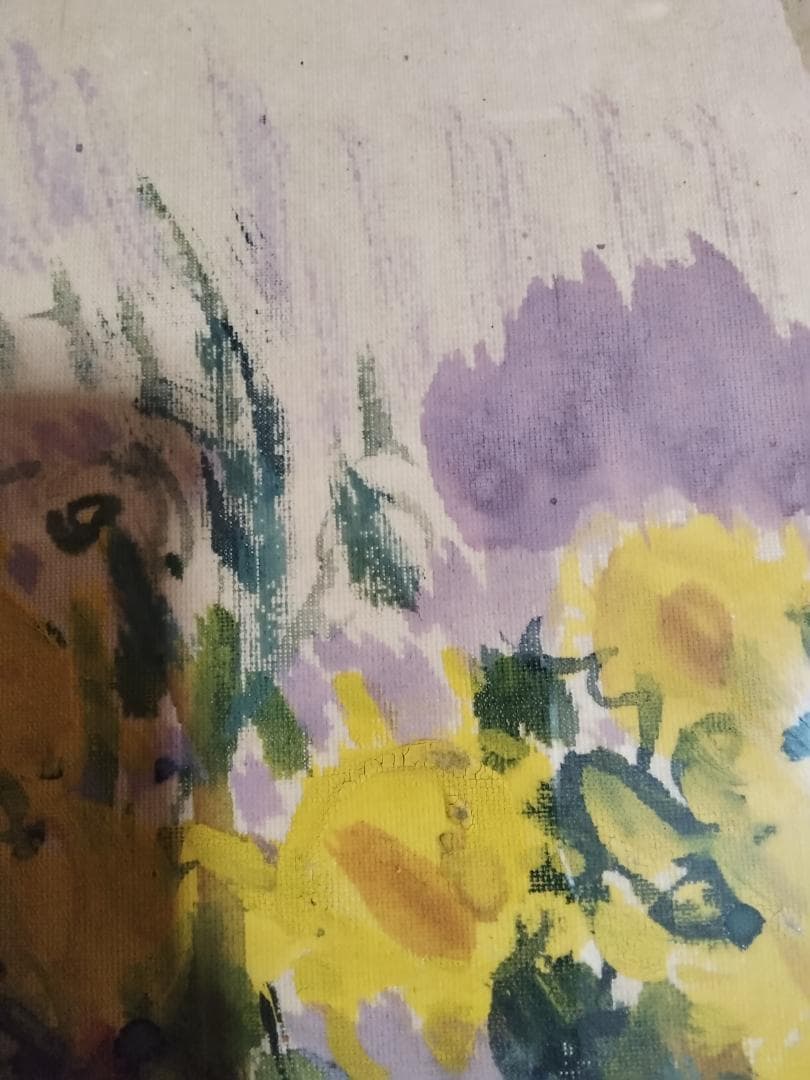 林武 花　ガッシュ4号真作絹本美術年鑑1号500万円2000万円評価大巨匠