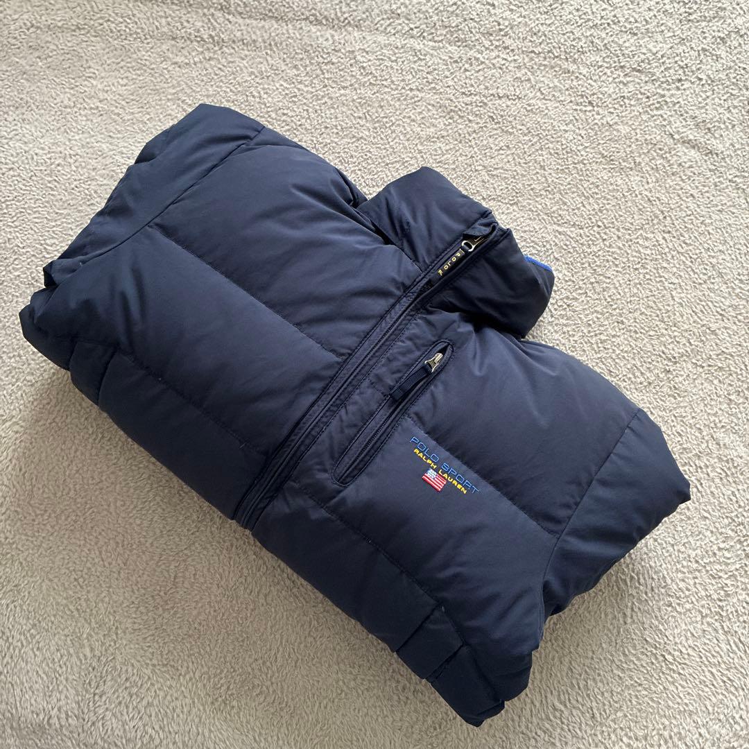 90's POLO SPORT ダウンジャケット ポロスポ　ダウン　古着　星条旗