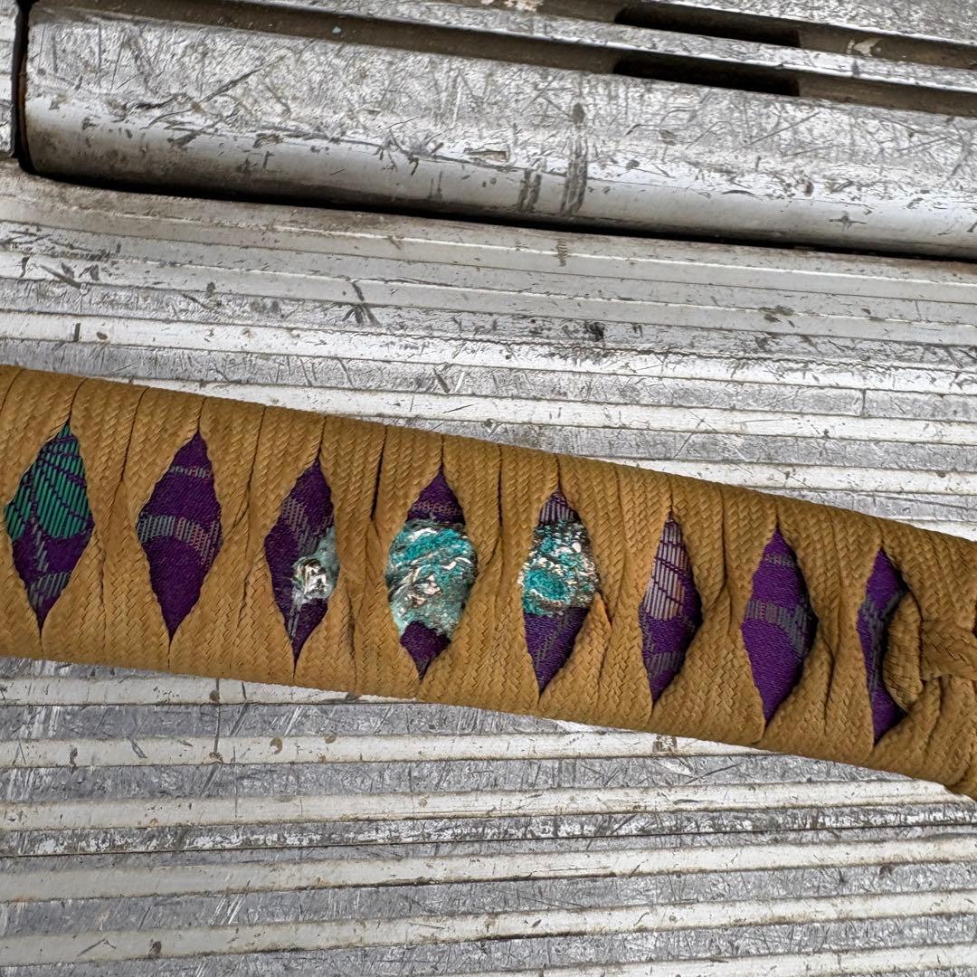 金属製 模造刀 陣太刀 龍紋彫 鯉金具