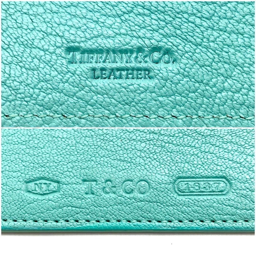 ティファニー 名刺入れ 定期入れ レザー ライトブルー 未使用 70909
