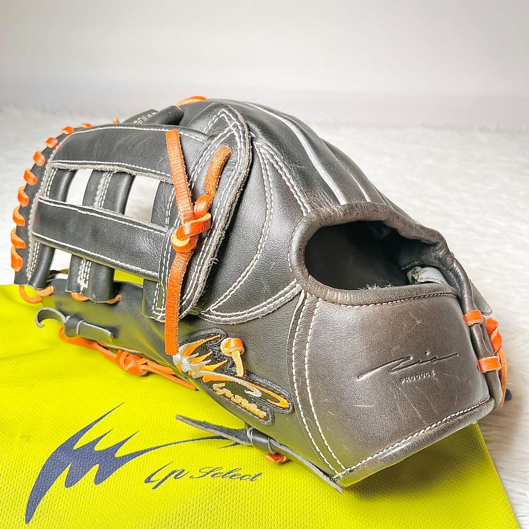 Ip Select×ONYONE 軟式グローブ 外野手用 左投げ 黒×オレンジ