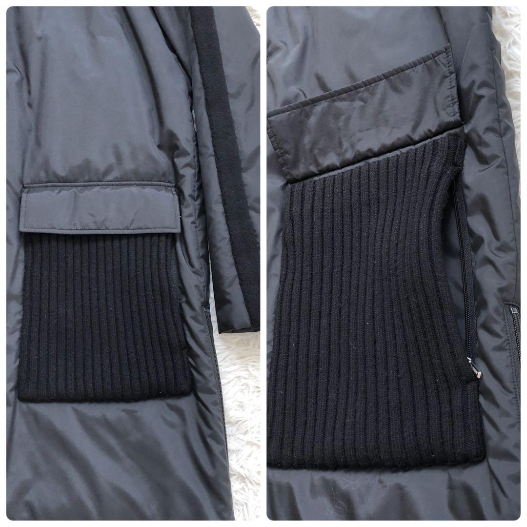 【入手困難】バーバリーブラックレーベル フーデッドコート 切替　ロゴボタン