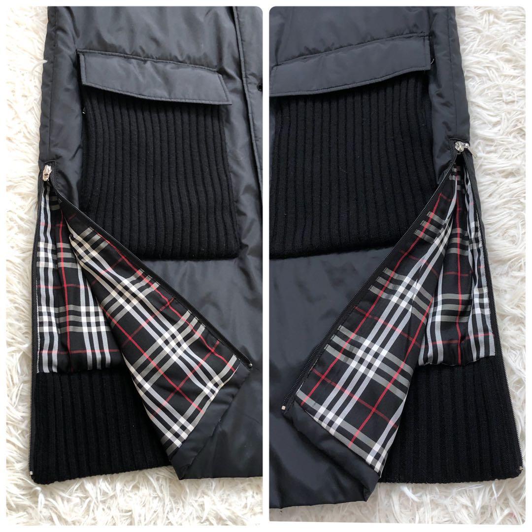 【入手困難】バーバリーブラックレーベル フーデッドコート 切替　ロゴボタン