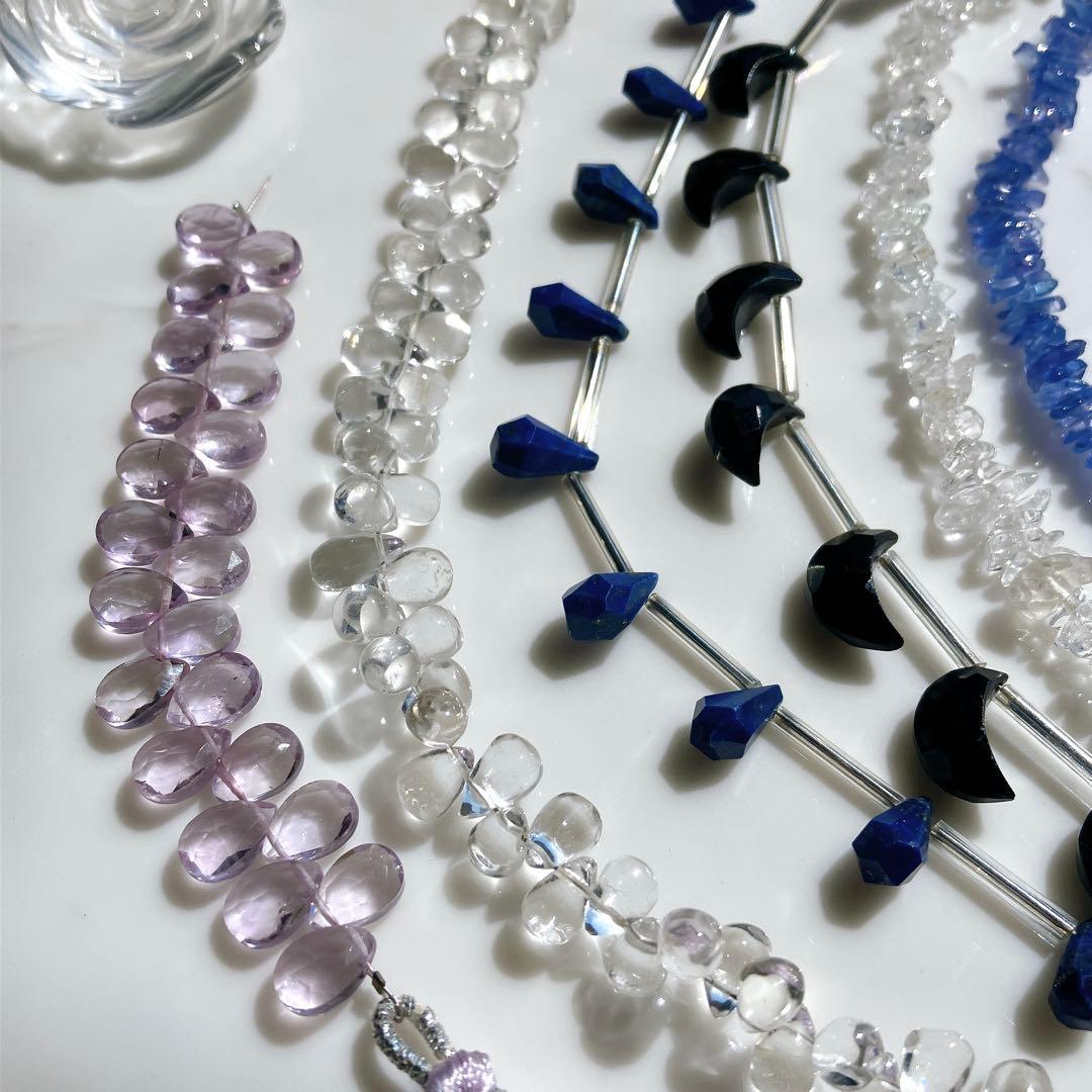 COCO'S◆ハンドメイド素材☆ラベンダーアメシスト/水晶/他