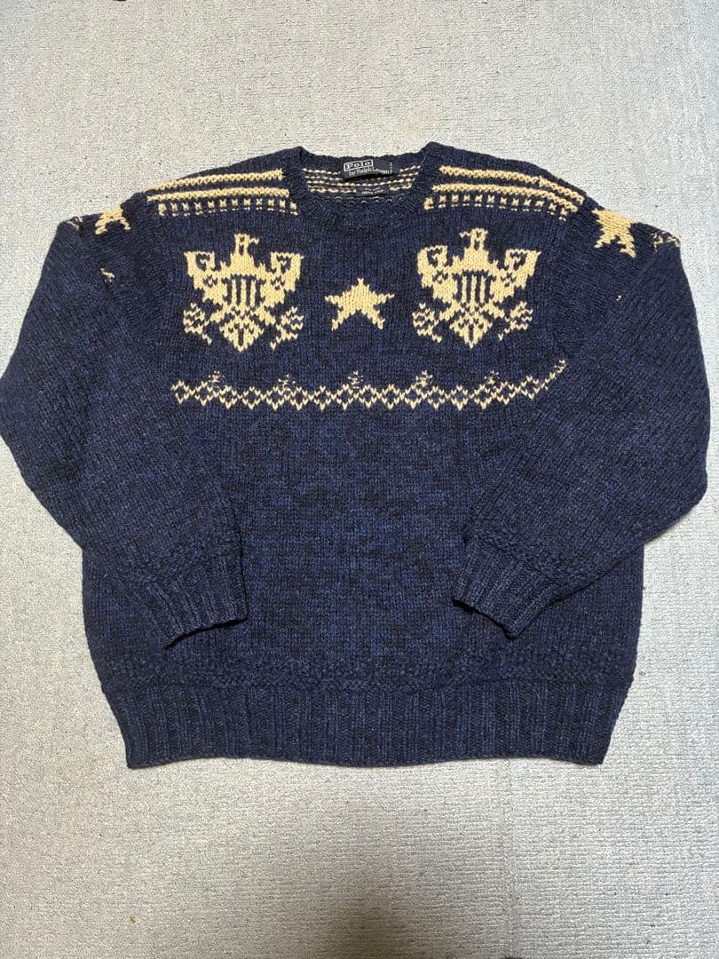 【激レア】ラルフローレン 90s ニット サンダーバード 手編み