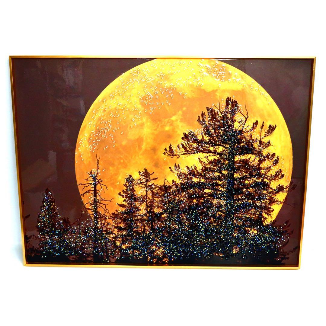 輸入雑貨 天然石　『ムーン』 月 風景画　水晶石　クリスタル