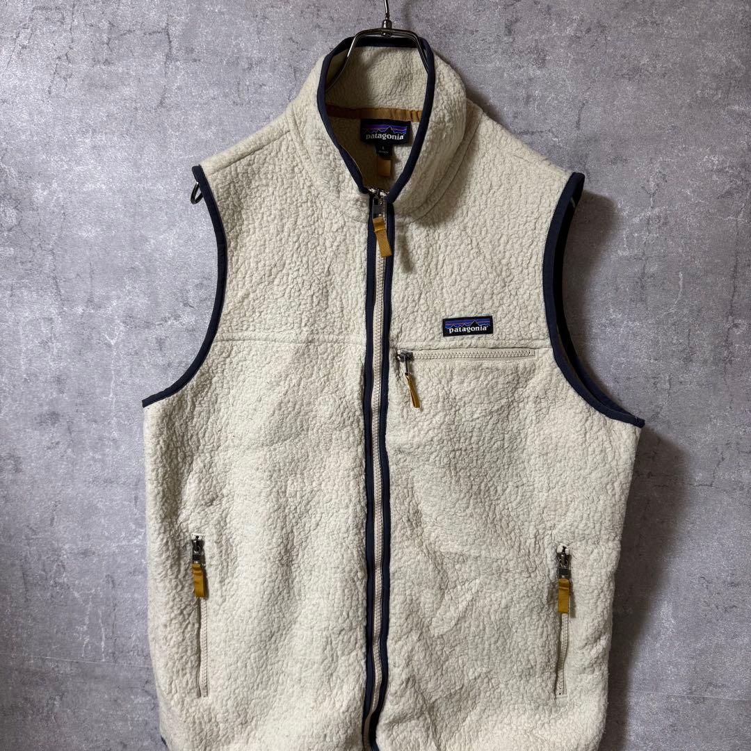 パタゴニア patagonia ベスト　フリース　オフホワイト