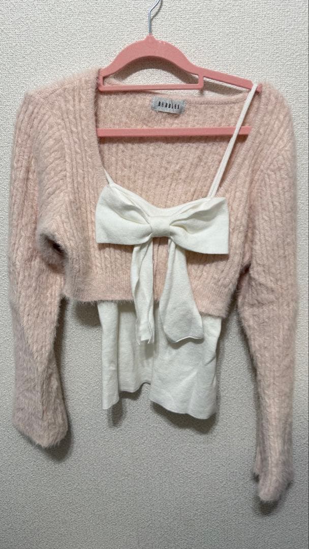 BUBBLES　バブルス　リボンニットアンサンブル