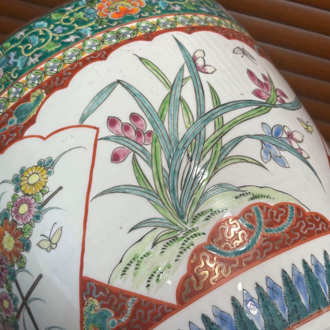 古伊万里◎赤絵火鉢　￼