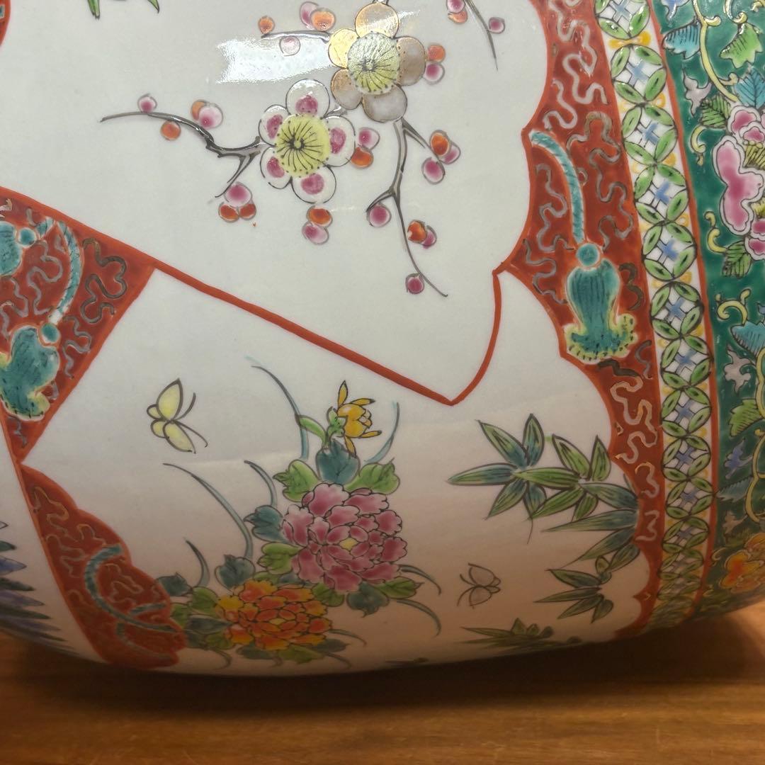 古伊万里◎赤絵火鉢　￼