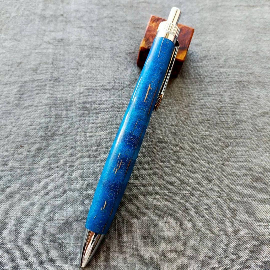 【晴天】　ハンドメイド　木軸ボールペン　G2　シルバー