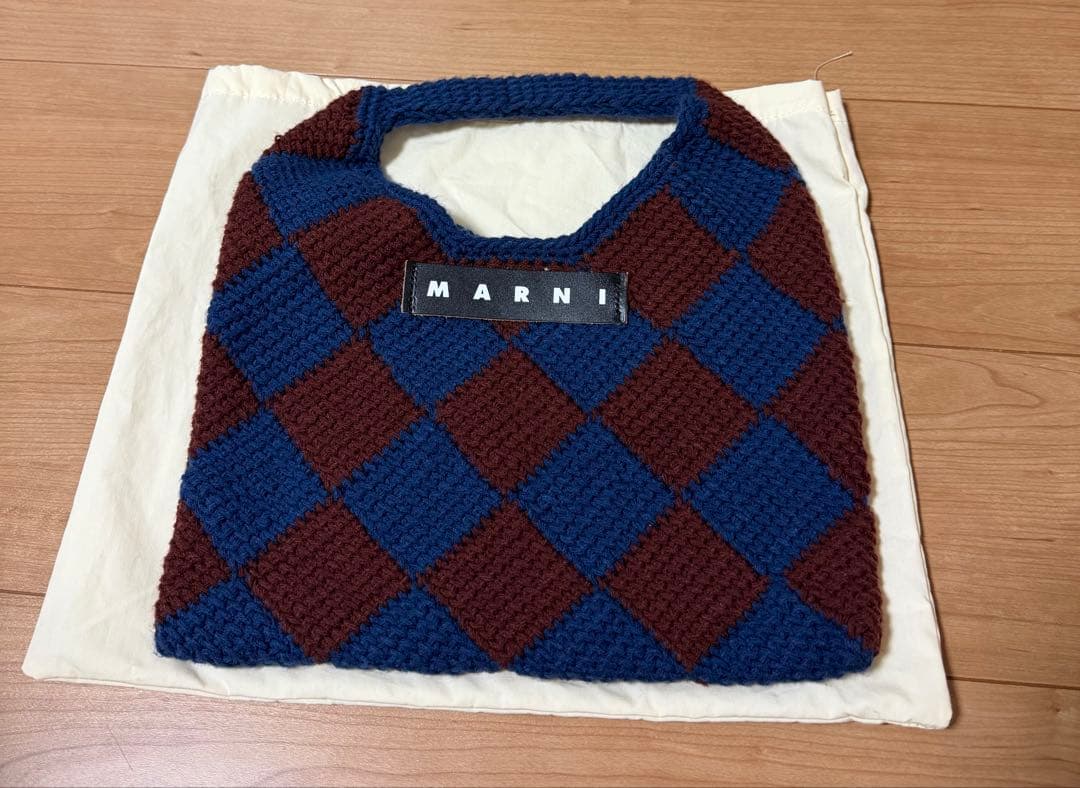 MARNI ハンドバック　ネイビーブラウン