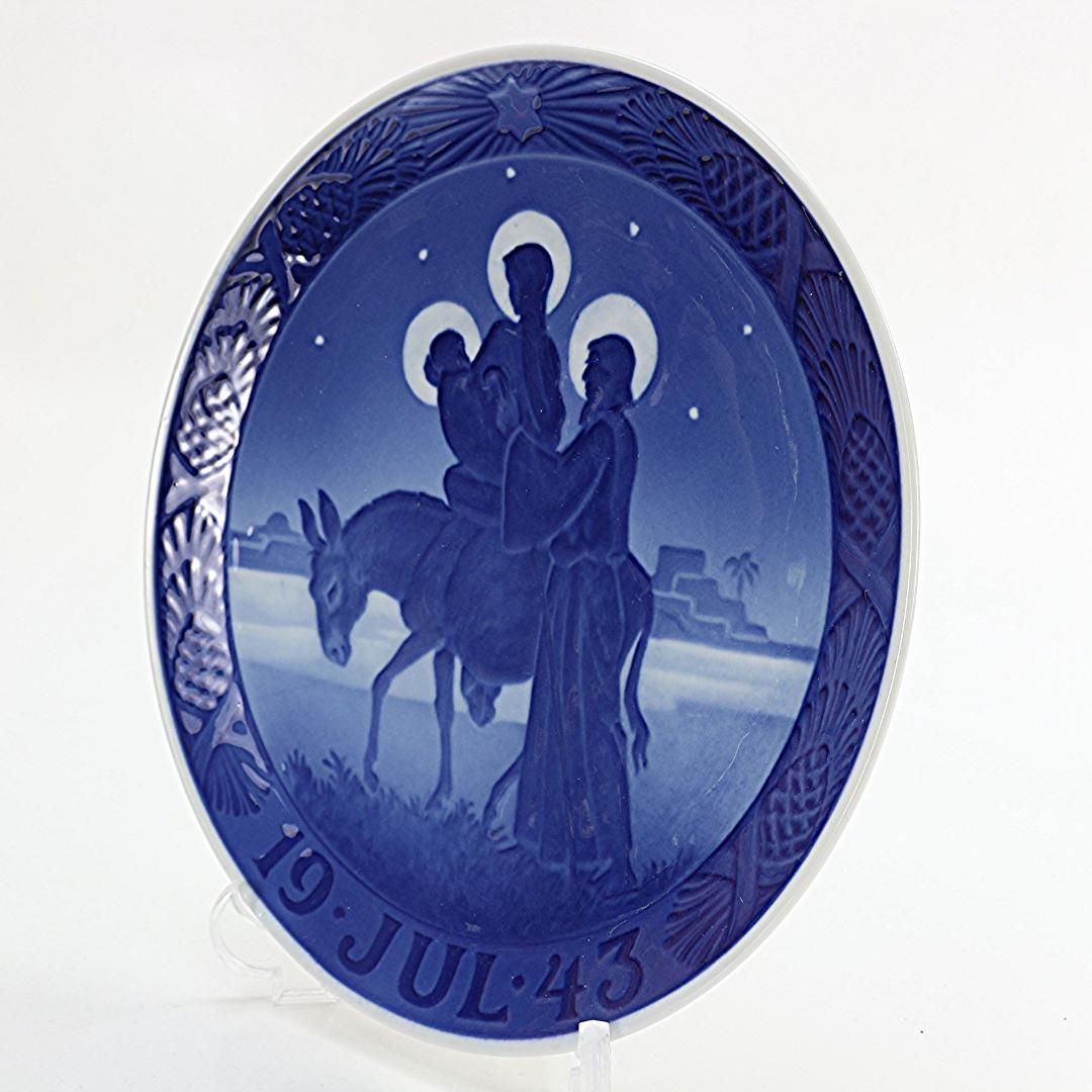 1943年製 青色陶器プレート