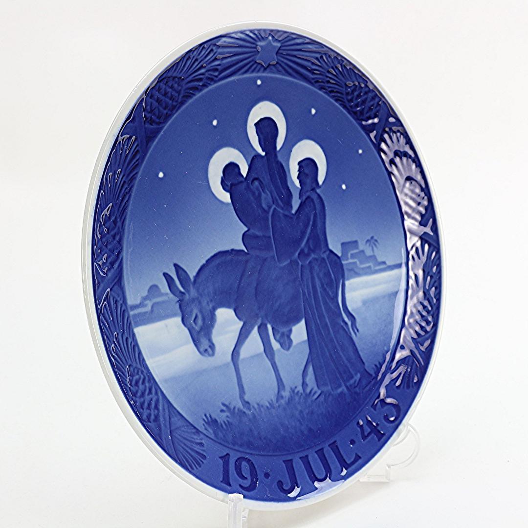 1943年製 青色陶器プレート