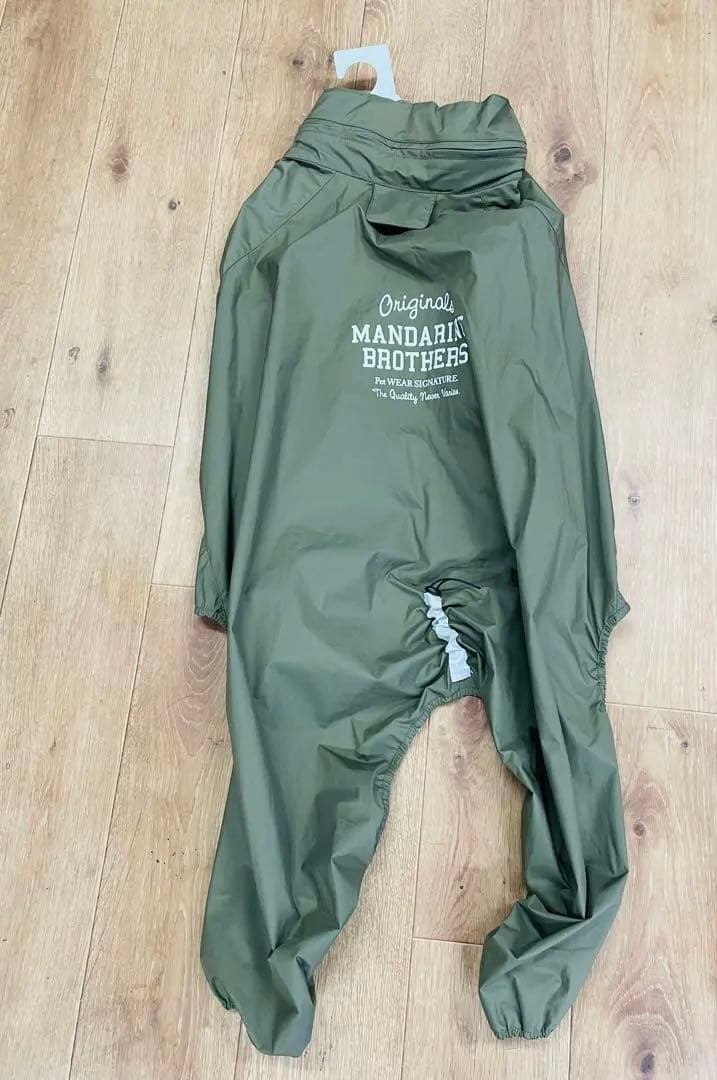 マンダリンブラザーズ 犬　レインスーツ 4L カーキ　大型犬