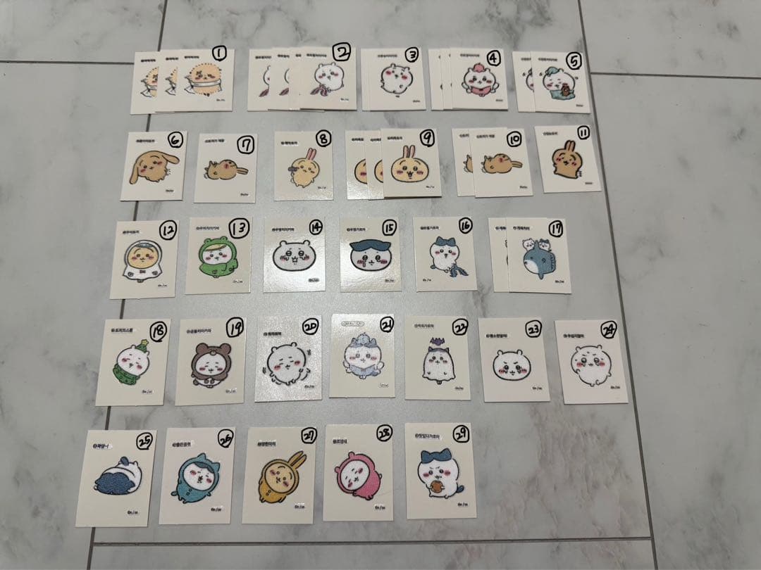 ちいかわ ハチワレ うさぎ韓国限定 レトロステッカー