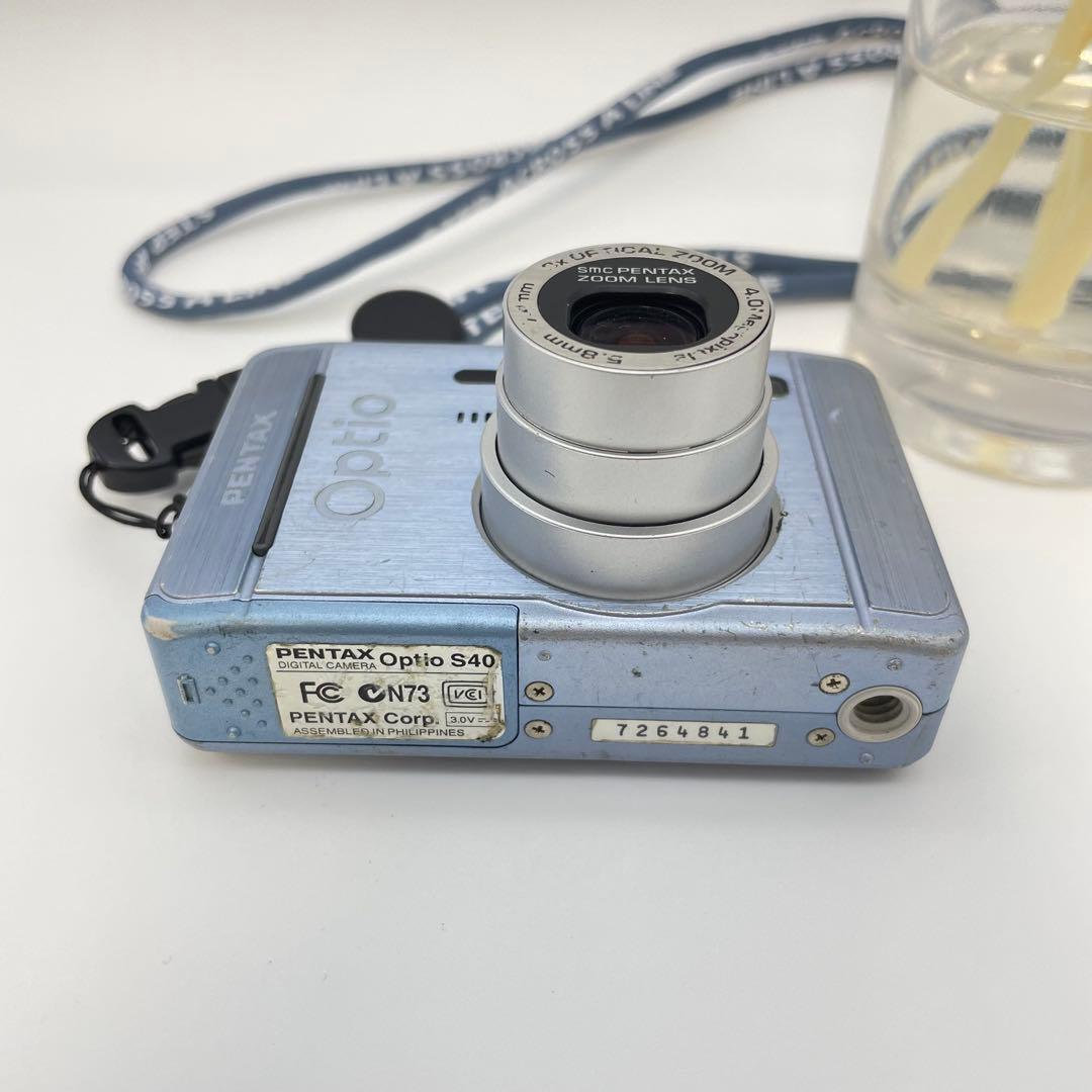 スマホ転送OK✨PENTAX Optio S40✨動作確認済 単三電池 可愛い♪
