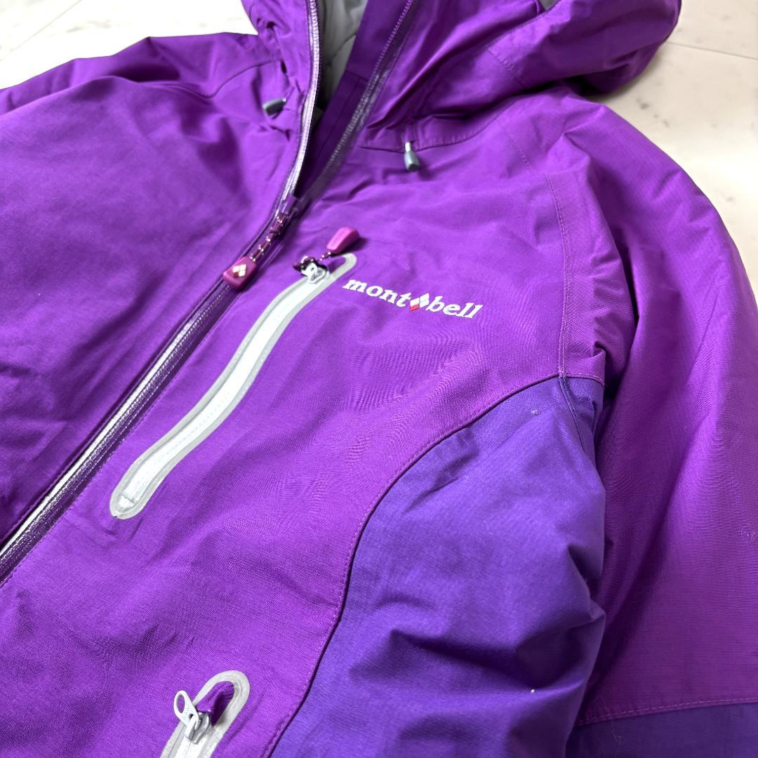 美品✨ モンベル パウダーライトパーカ M パープル スノボ スキー レディース