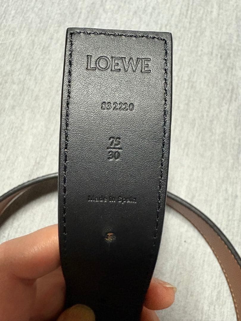 S*n様 ロエベ アナグラム　リバーシブルベルト タン/ブラック　ゴールドバック